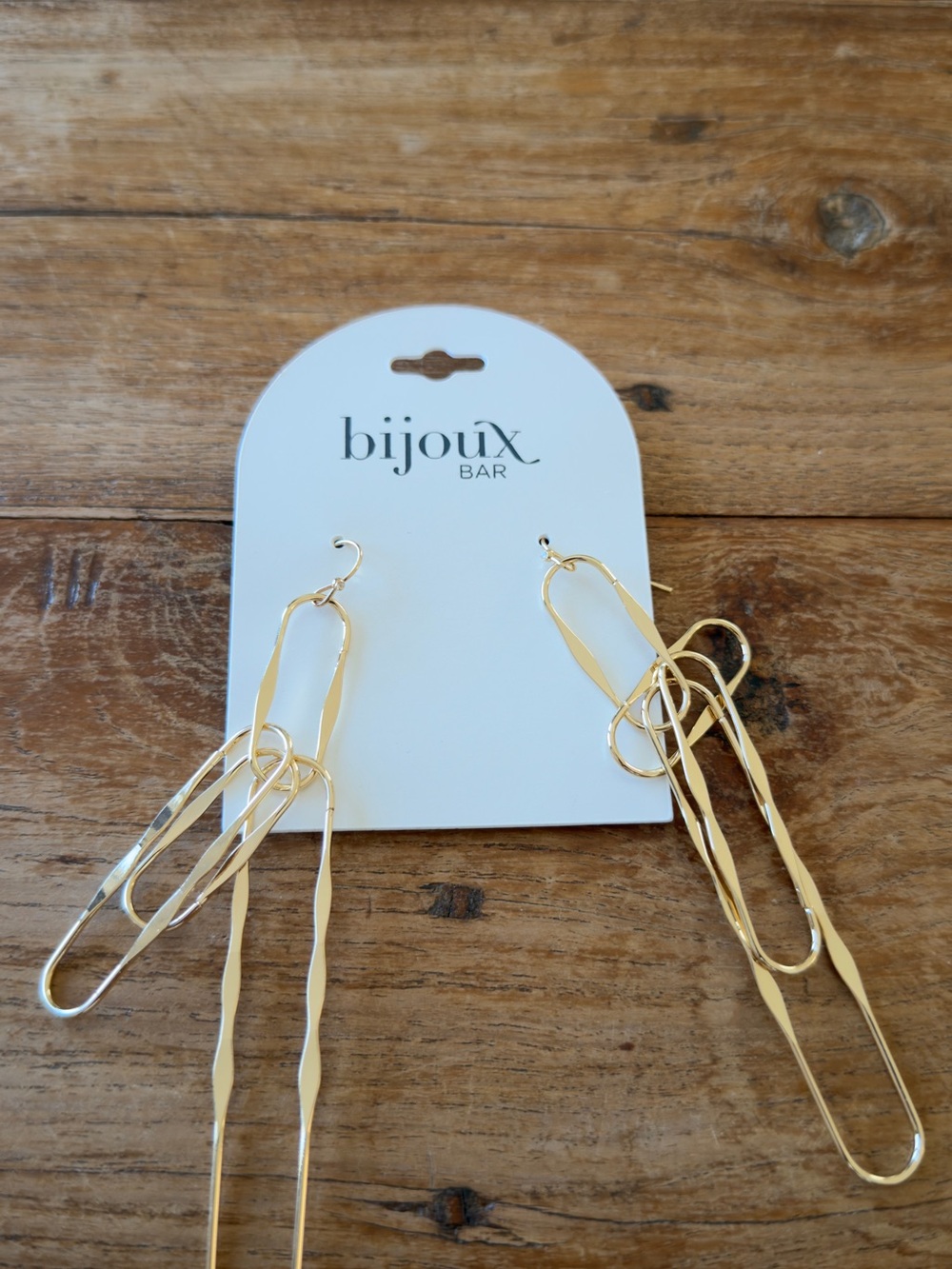 Gold Dangle Chain Link Earrings